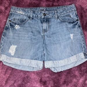 Apt. 9 Light Blue Distressed Jean Shorts
